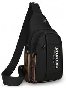 New Fashion Men's Chest Bag, Casual Business Large Capacity Chest Backpack, Versatile Sports Crossbody Bag - A - View 3