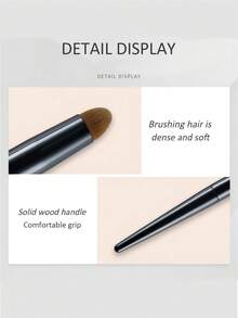 1 pieza Brocha de maquillaje corrector de precisión con punta suave y esponjosa tipo dedo - Cubre expertamente acné, ojeras y manchas - Mango de agarre cómodo, cerdas sintéticas para todo tipo de piel - Ideal para aplicación de maquillaje detallada - Negro - Ver 5