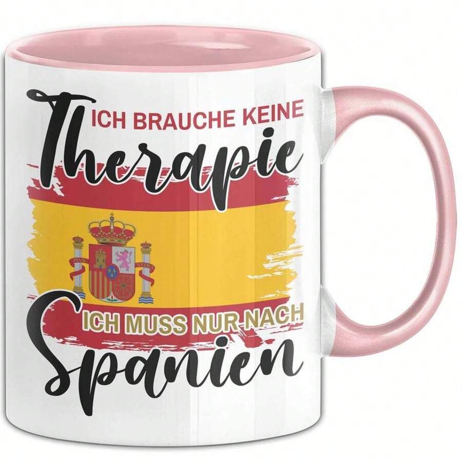 24-Hour Delivery In Mexico. Gift Mug In Spanish - I Don't Need Therapy, I Just Need To Go To Spain - Coffee Mug Gift Idea. Funny Coffee Mugs To Give As Gifts For Birthdays, Christmas, And Easter, As Well As For Everyday Use At Home Or In The Office. 11 Oz / 325 Ml Ceramic Mug. - 3 - 查看 1