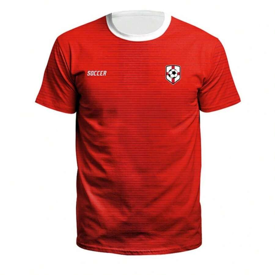 2026 US-Canada-Mexico World Cup Men's Soccer Team Jersey Style Short Sleeve T Shirt, Breathable Football Fan Match Casual Tops. - style - 查看 1