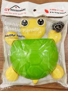 1 pieza Soporte para cepillo de dientes con forma de tortuga linda, estante de almacenamiento de plástico montado en la pared con ventosa fuerte para cepillo de dientes y pasta de dientes, sin necesidad de taladrar - Multicolor - Ver 11
