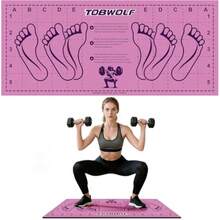 31.5'' X 13.8'' Non-Slip Squat Mat With Feet Position, Pro-Grade Exercise Mat Great For Squats, Leg And Lunges, Improving Muscle Activation, Versatility, Ideal For Home Fitness Enthusiasts - Pink - View 9