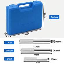 17-Piece Bearing Puller & Seal Driver Kit – Wheel Bearing Removal & Tools - Blue - View 3