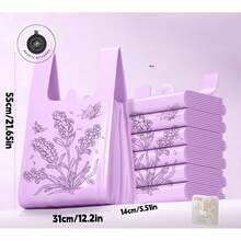 5/40/50/100pcs Lavender Scented Purple Shopping Bags, Suitable For Wholesale And Retail Use In Supermarkets And Stores, Garbage Bags - A - View 4