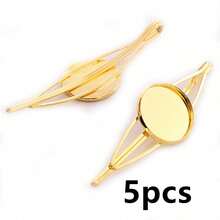 5pcs Copper Material Hairpin Hair Clips Blank Base Setting Fit 20mm Cabochon Cameo DIY Jewelry Making Accessories - Hairpin Base - View 14