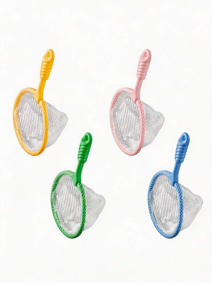 Juego de Redes de Pesca - Red de Pesca Ligera y Colorida, Accesorios para Estanques y Fuentes, Red de Recolección para Estanques, Adecuada para Juegos de Jardín, Camping al Aire Libre y Captura de Insectos - Multicolor - Ver 1