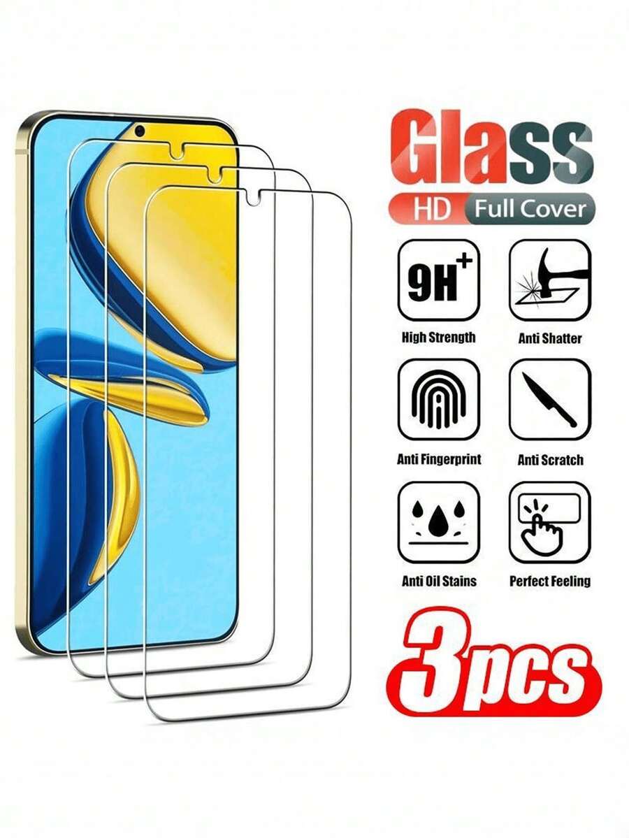 [International Version, Not Local Version] 3-Pack Of Screen Protectors, Compatible With Samsung 17 Also Compatible With IPhone 12, Includes Camera Protection. - Multicolor - View 1