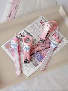 SANRIO Hello Kitty 卡通指甲剪，隨機顏色，可愛便攜式指甲锉與指甲剪套組，適用於手指與腳趾，耐用可靠 - 彩色 - 查看 5