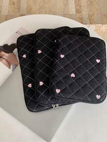 1 buah Sarung Tablet Bordir Hati Lucu, Ringan dan Tahan Gores, Cocok untuk Tablet 11"/13"/15", Tas Pelindung Penyimpanan Komputer Sentuh Nyaman Bertekstur Kreatif - MultiWarna - View 6