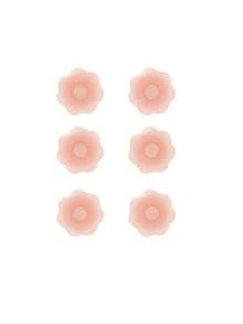 2片/6片/10片/12片式可重複使用矽膠乳貼，隱形胸貼，圓形/花朵形，適合女性 - 淺粉色 - 查看 21