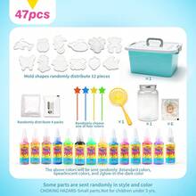 UINLE Baby 22/38/47件組兒童DIY科學手工套組，螢光魔法軟橡膠製作材料包，教育DIY創意手工，海洋生物造型自製軟橡膠玩具，親子互動生日玩具 - 彩色 - 查看 15