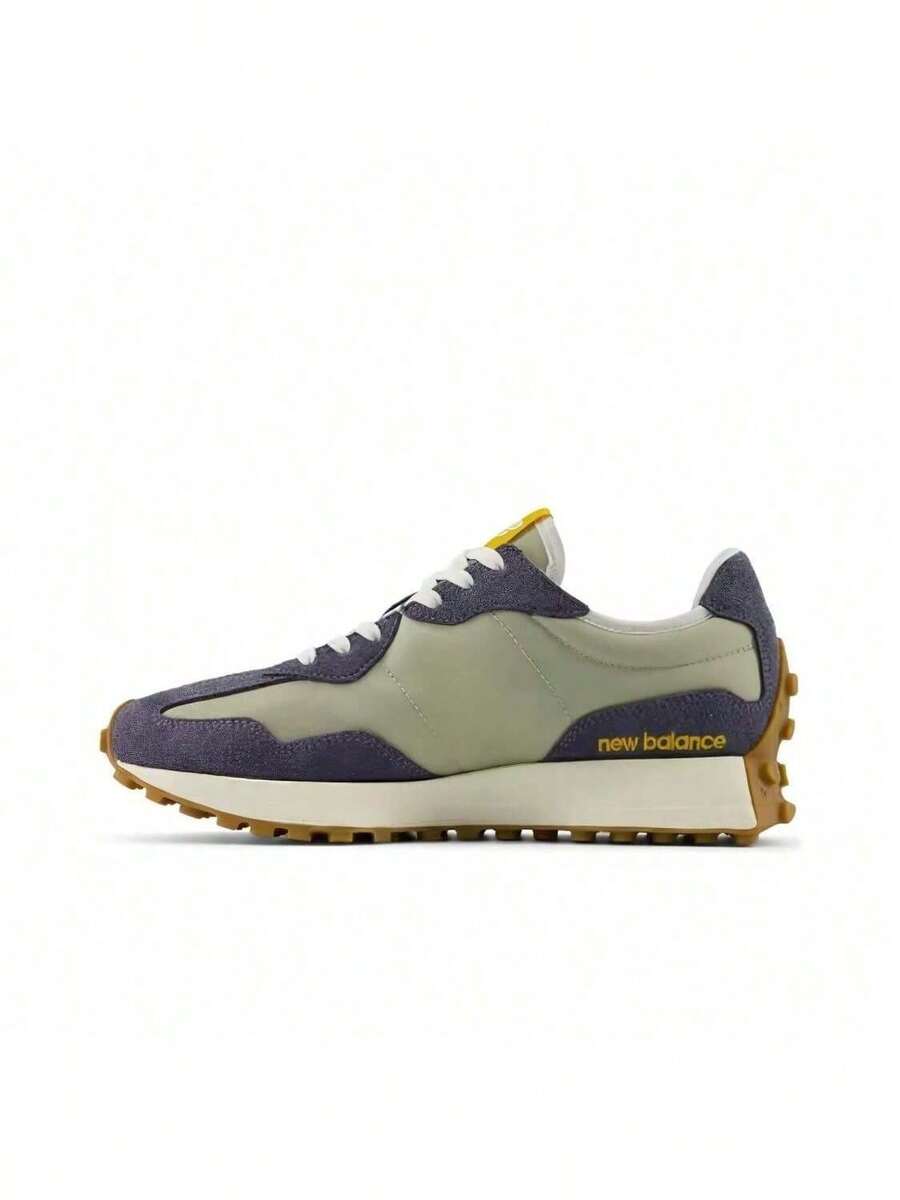 Sepatu Lari Kasual Low-Top Nyaman New Balance NB 327 Nylon untuk Off-Road, Komuter Kota, Unisex, Biru-Hijau - Hijau Tentara - View 1