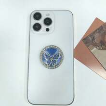1件裝豪華蝴蝶造型手機支架，水晶水鑽手機架，適用於智慧型手機，送給朋友的精緻小禮物 - 彩色 - 查看 6