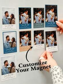 Personalized Photo Fridge Magnets - Custom Picture Refrigerator Magnet Set - Magnetic Backing - Perfect Gift For Home Decor, Gift For Her, Gift For Him, Gift For Mum, Gift For Friends, Personalized Gift, Mother's Day Gift, Father's Day Gift - Multicolor - View 4