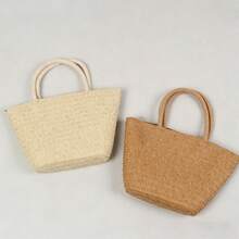 Breathable Straw Woven Storage Small Bag, Vintage Pastoral Versatile - Multicolor - View 8
