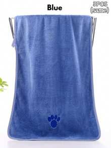1/3/5pcs Customized Name & Paw Print Embroidered Pet Towels, Quick-Dry Microfiber Bath Towels, Suitable For Dogs And Cats, Perfect For Puppy Bathing, Beach, Camping And Daily Use, Multiple Colors Available, Suitable For Small/Medium/Large Pets - Multicolor - View 13