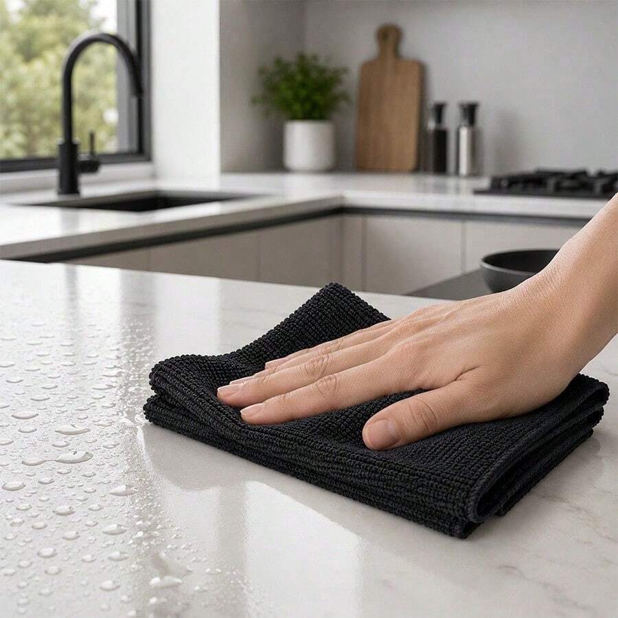 Multifunctional Ultra-Fine Microfiber Cleaning Cloth Set, Water-Absorbent Soft Stain-Removing Cloth, Window Cleaning Cloth, Used For Cleaning Glass, Kitchen Countertops, Pots, Bowls, Faucets, Range Hoods, Car Wiping Cloth, For Bathroom And Home Use