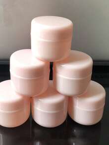 10pcs Solid Color PP Minimalist 10g Travel Bottles Portable For Powder Cream Container Empty Plastic Sample Container For Cream Lotion Powder Round Cosmetic Pot Jars With For Travel Storage Cream Jars LeakproofTravel Containers - Pink - View 7