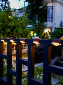 LED Solar Step Lights, Solar Powered Outdoor Yard Lights, Suitable For Outdoor, Garden, Railing, Stair Decoration Lighting Landscape Lights, Solar Landscape Atmosphere Lights - 階梯燈 - 查看 3
