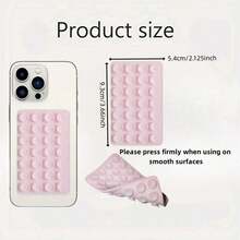 6pcs Double-Sided 28-Bead Silicone Suction Cups, Compatible With Apple And Android Phones, Suitable For Makeup, Dancing, Fitness, Yoga, Showering, Watching Shows, Recording Videos And Selfies - Multicolor - View 2