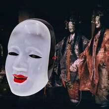 1 buah Topeng Noh Jepang Kepala Oni Hannya Model Pertunjukan Kepala Anime Kostum Topeng untuk Pria dan Wanita, Cocok untuk Cosplay dan Pesta Bertema Halloween - View 5