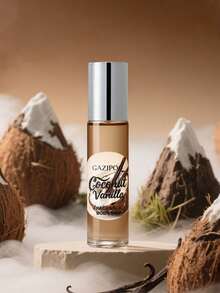 Óleo de Fragrância Corporal Bola de Coco e Baunilha para Mulheres | Doce Gourmet, Longa Duração, Óleo de Fragrância Mini Portátil, 10ml Para Encontros Diários - Baunilha e Coco - Visão 2