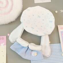 Conjunto de ropa de muñeca de algodón de 10 cm, conjunto completo de orejas de conejo suave y lindo para muñeca de casa, vestido de muñeca de peluche con pequeños accesorios, ropa de muñeca de mercancía de fan de ídolo, artículos pequeños de decoración de fiesta, regalo de cumpleaños creativo, regalo para la mejor amiga (Body de muñeca no incluido) - Multicolor - Ver 8
