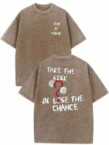 Water-Resistant, Adventure Style, Or Missed Opportunity. High-Quality Batik Cotton Retro Fashion Brand T-Shirt, With A Suitable Thickness For Summer T-Shirts, Party Gifts. - 白色 - 查看 1