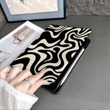 1件裝黑白抽象漩渦印花平板保護殼，附筆槽，相容 iPad 10代 Smart Case/Air 13(M3 2025)/Air 11/11(A16 2025)，適用於 Pad、Matepad、Pad、Honor Pad、Xiaoxin Pad - 彩色 - 查看 8