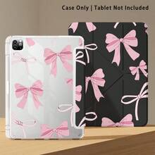Pink Bow & Pattern Painted Effect Tablet Protective Case With Stand, Compatible With Honor 8/9/10/X8/X8A/X9/X8Pro/X9Pro, MatePad SE 11"/MatePad 11"/11.5", MatePad Pro, Apple 10th/11th Gen 2025 (A16), Galaxy Tab A7/A9 And Other Popular Models - Style 14 - View 6