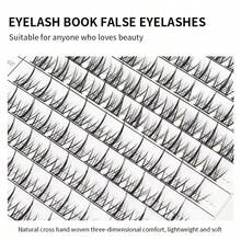 DIY False Eyelash Extensions, Eyelash Clusters, Natural Long 3D Flared Eyelash Book, Dense Segmented Eyelashes - C - View 6