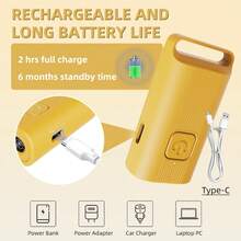 Mini Repelente Ultrasónico para Perros, Dispositivo Portátil Recargable Anti-Ladridos, Equipo de Entrenamiento Anti-Ladridos para Perros con Indicador LED - Amarillo - Ver 8