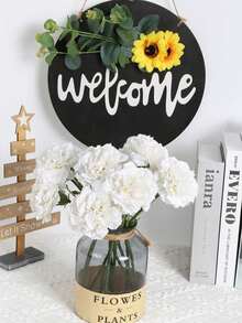 5PCS Artificial Carnation For Wedding, Desktop Decoration, Bridal Styling, Home Decoration, Event Decoration, Outdoor Decoration, Festival Decoration, Valentine's Day Gifts, And DIY Floral Design - White - View 4