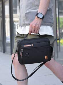 Men's Casual Shoulder Bag, Multi-Pocket Commuter Messenger Bag, Colorblock Crossbody Bag, Suitable For Business, Commuting, School, Back To School Season - Messenger Bag - View 12