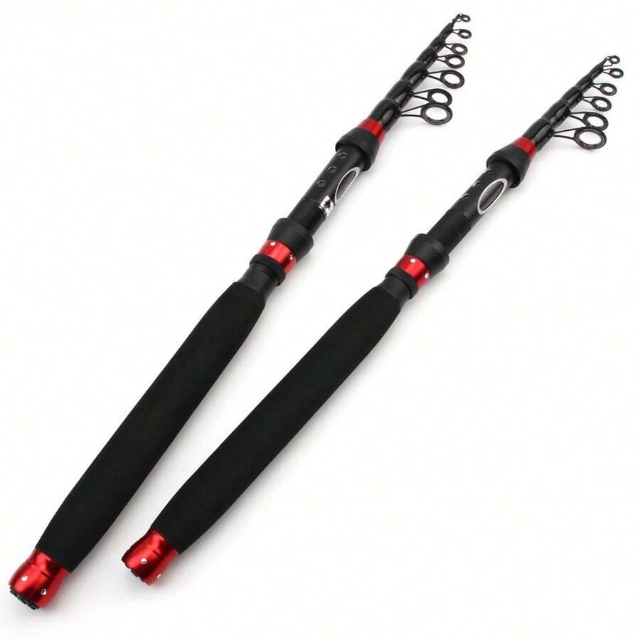 Easytoday Carbon Fiber Portable Fishing Rod Ultra-Light Telescopic Lure Rod Comfortable Extended Handle Ceramic Guides 1.8M/5.9FT, 2.1M/6.89FT, 2.4M/7.87FT, 2.7M/8.86FT, 3.0M/9.84FT Carp Bass Rod