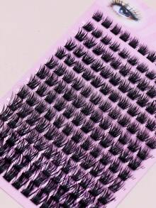 Mixed Length Lash Clusters, 8-16mm DIY Individual False Eyelashes, Fluffy Volume Segmented Lashes, Soft Lightweight Natural & Dramatic Eyelash Extensions, With Free Gift Applicator & Brushes - D - View 2