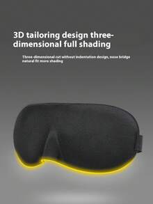 1/3pcs, 3D Contoured Blackout Sleep Mask With Adjustable Elastic Band, Travel Sleep Eye Mask, Nap Shade Sponge Eye Mask - Eye Mask - View 10
