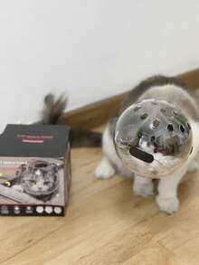 Pet Anti-Bite Cat Head Cover, ABS Material. Space Helmet Design Prevents Cats From Biting, Cat Head Cover Anti-Bite Space Helmet For Bathing, Nail Clipping, Anti-Scratching, Anti-Licking Pet Essential Elizabeth Collar, Small Dogs And Cats Can Wear, Cat Helmet Set, Anti-Licking, Anti-Scratching, Anti-Eating, Does Not Block Vision, Breathable Cat Cover, Collar Anti-Bite Head Cover For Bathing, Nail Clipping, Anti-Scratching, Anti-Licking - View 10