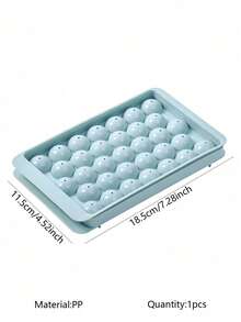 1 pieza Molde de hielo redondo con tapa y drenaje, 33 compartimentos, molde de hielo DIY para el hogar, refrigerador, verano, juegos de verano, para exteriores, campamento, regalo para el padre - Multicolor - Ver 4