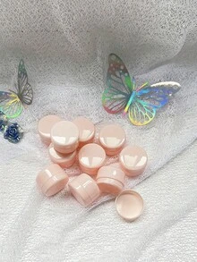 10pcs Solid Color PP Minimalist 10g Travel Bottles Portable For Powder Cream Container Empty Plastic Sample Container For Cream Lotion Powder Round Cosmetic Pot Jars With For Travel Storage Cream Jars LeakproofTravel Containers - Pink - View 5