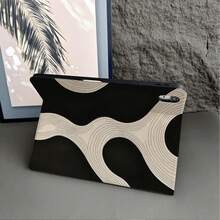 1件裝黑白抽象漩渦印花平板保護殼，附筆槽，相容 iPad 10代 Smart Case/Air 13(M3 2025)/Air 11/11(A16 2025)，相容 Oppo Pad、 Matepad、Vivo Pad、Honor Pad、Xiaoxin Pad - 彩色 - 查看 5