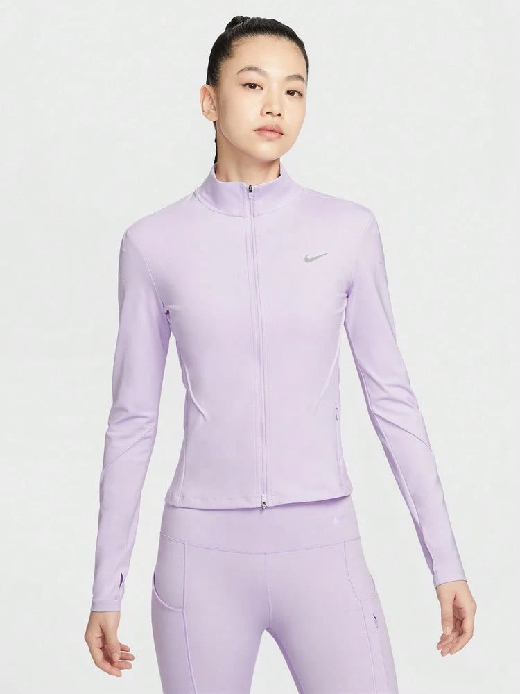 Nike 女款 AS W NK SWIFT DF FZ MDLYR 針織全拉鍊無帽夾克 IB1999-511 - 淡紫色 - 查看 1