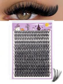 280pcs Individual Eyelash Clusters (High Volume D Curl, 8-18mm, 40D) DIY Eyelash Extension Kit (Natural Long & Wispy, Soft & Lightweight, Reusable Faux Lashes, Includes Adhesive, Sealer, Tweezers, Lash Brush), Suitable For Home Daily, Party, Wedding, Travel, Halloween And Other Occasions - Multicolor - View 3