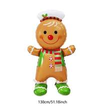 130cm Standing 3D Gingerbread Man Foil Balloon, Christmas And New Year Decoration Balloon - Multicolor - View 6