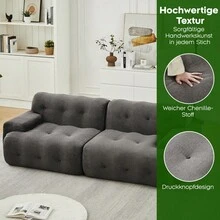Bed Frames - Grey + Chenille + 2 Seat + Foam1 - View 3