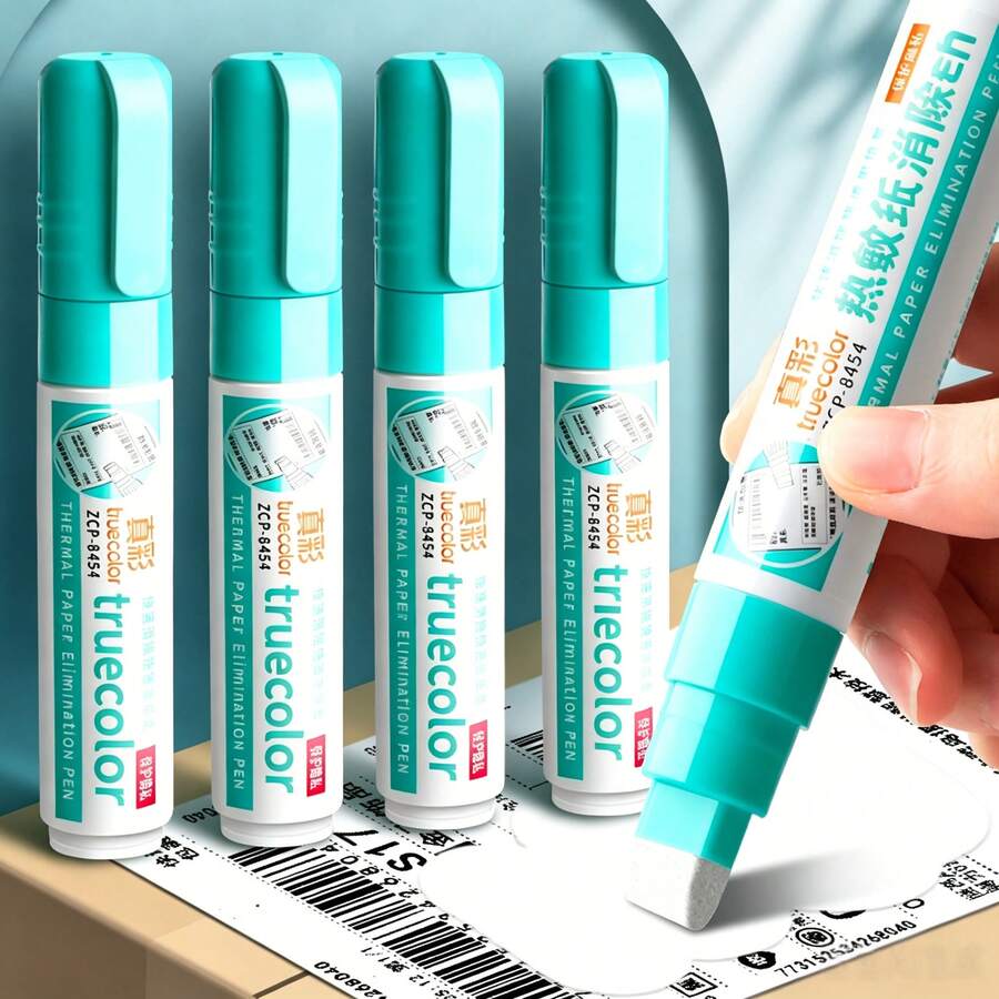 1pc/2pcs Privacy Protection Pen - Wide Tip Erasable, Suitable For Address Labels, Credit Cards, Phone Bills, Shipping Labels, ID Card Covers, Shipping Eraser Pen, Back To School - A - View 1