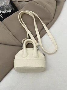 Bolso mini con diseño de nicho en forma de concha, bolso versátil con tiras de espagueti, bolso bandolera, bolso accesorio compacto para salidas - Multicolor - Ver 7
