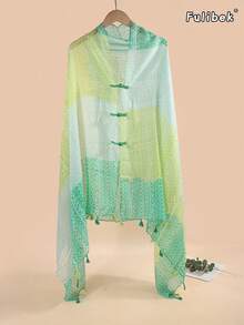 1 buah Handuk Pantai Wanita Musim Semi/Panas Baru dengan Bordir Katak dan Kancing, Motif Rumbai Linen, Selendang Pelindung Matahari, Jilbab Timur Tengah, Abaya, Cocok untuk Penggunaan Sehari-hari - MultiWarna - View 31