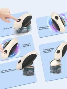 CLITON Automatic Electric Can Opener USB-C Rechargeable Kitchen Tool, Suitable For Women, Smooth Cutting Edge, Portable Electric Can Opener, Ideal Kitchen Gadget Gift For Mom And Grandma, Perfect Gift For Birthday, Christmas, Housewarming - Can openers - View 4