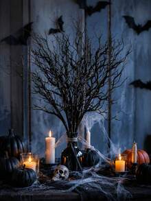 30/10pcs Black Halloween Branches Decor, Artificial Twisted Twig Stems, Artificial Curly Branches For Vase Arrangement, Gothic Style Halloween Tree Branch Sprays, Halloween Party Table Centerpiece Decoration Berry Sprays - Multiple Styles - View 11